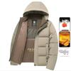 Autumn and Winter Leisure Thickened Graphene Hooded Padded Jacket Men's and Women's Bread Clothes Black Padded Jacket Warm Jacket