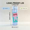 1PC Pink Phone Cartoon Pattern 750ml Color Plastic Sports Water Bottle Leakproof Flip Straw Lid Suitable for Sports Office Home Use