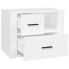 Nightstand White 60 x 36 x 45 cm Particleboard