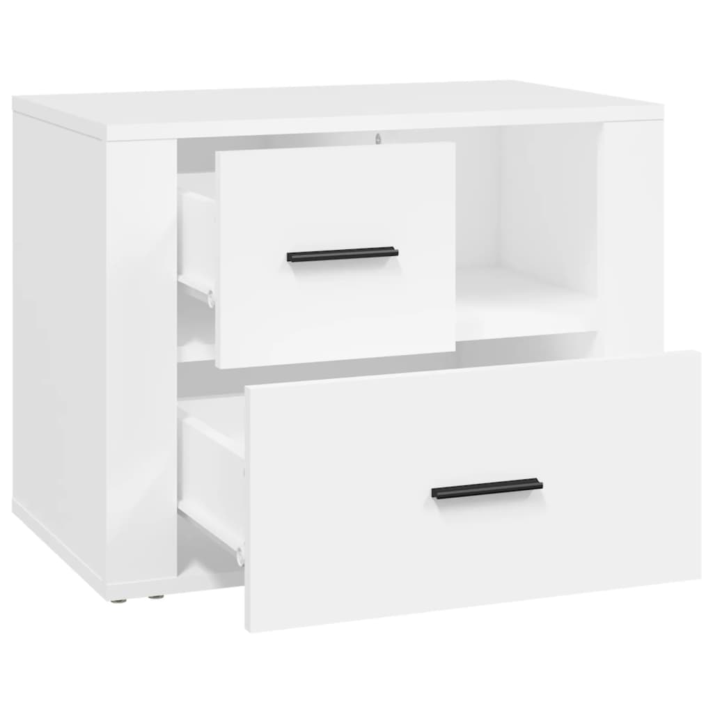 Nightstand White 60 x 36 x 45 cm Particleboard