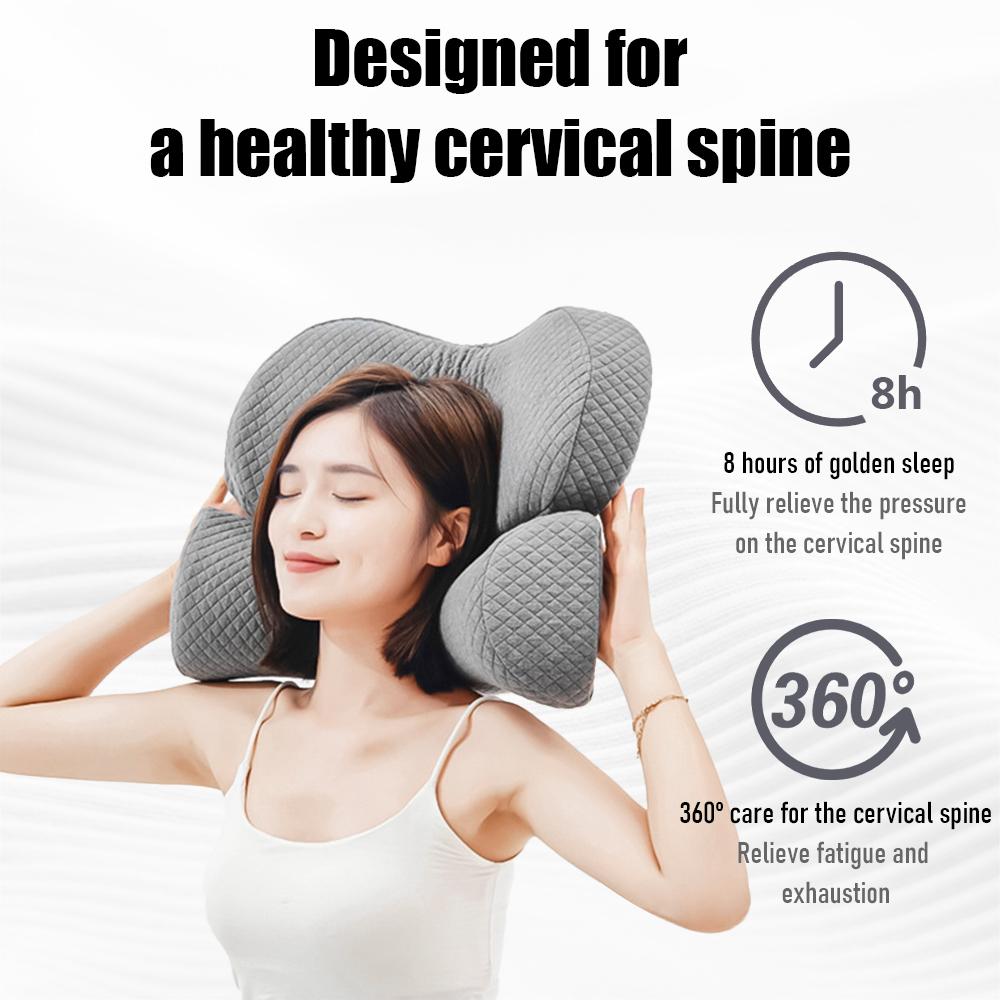 Orthopedic Neck Pillow Memory Foam Cervical Support Soft Breathable Washable Ideal for Every Sleeper HealthCare