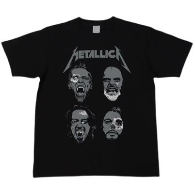 Metallica Rock Band Summer New Style Pure Cotton Short Sleeve T-shirt Metal Products Print Casual Round Neck Punk Style Tee