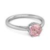 Pink Topaz Minimalist Solitaire Ring -925 Sterling SIlver