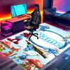 Custom Name Personalized Blue Smurfs Print Carpet, Versatile Home Decor Rug, for Playroom, Apartment, Balcony, Entryway, Hallway Gift