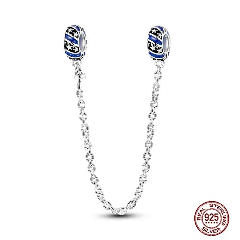 New Copper Charms Buttefly Daisy Safety Chain Cat Paw Change Beads Fit Original Bracelet Ladies Diy Jewelry