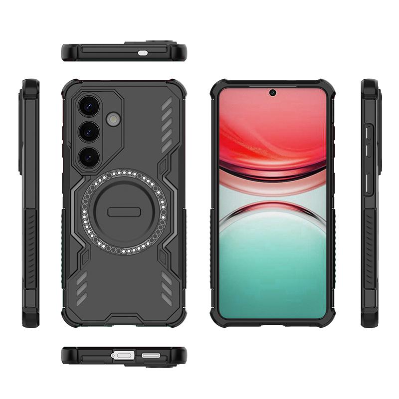 Magnetic Armor Case For Samsung Galaxy S26 Ultra S25 Edge Plus S24 FE S23 S22 A15 A35 A55 A16 A36 A56 A17 A37 A57 5G Hybrid Shockproof Bumper Cover