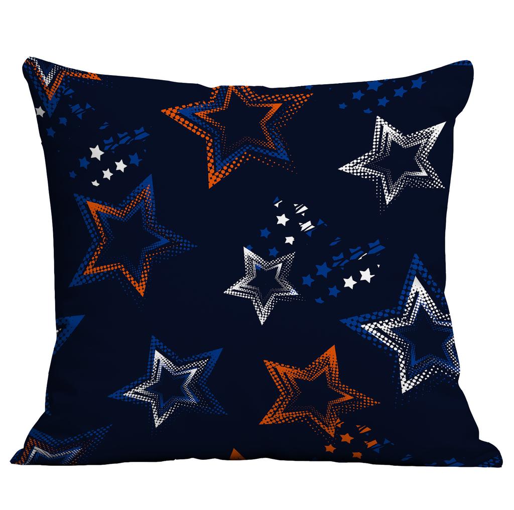 Fünfzackige Sterne und Streifen Bunte Flaggen Kissenbezug Zuhause Sofa Kissenbezug