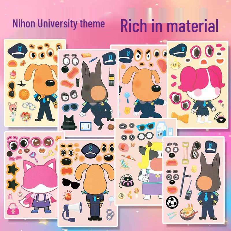 Shan Hai Jing Stickers & American Sand Sculpture Puzzle – Creative Cartoon Fun