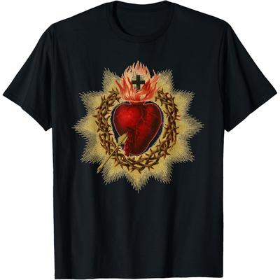 Koszula T-shirt Katolicka z Najświętszym Sercem w Koronie Cierniowej