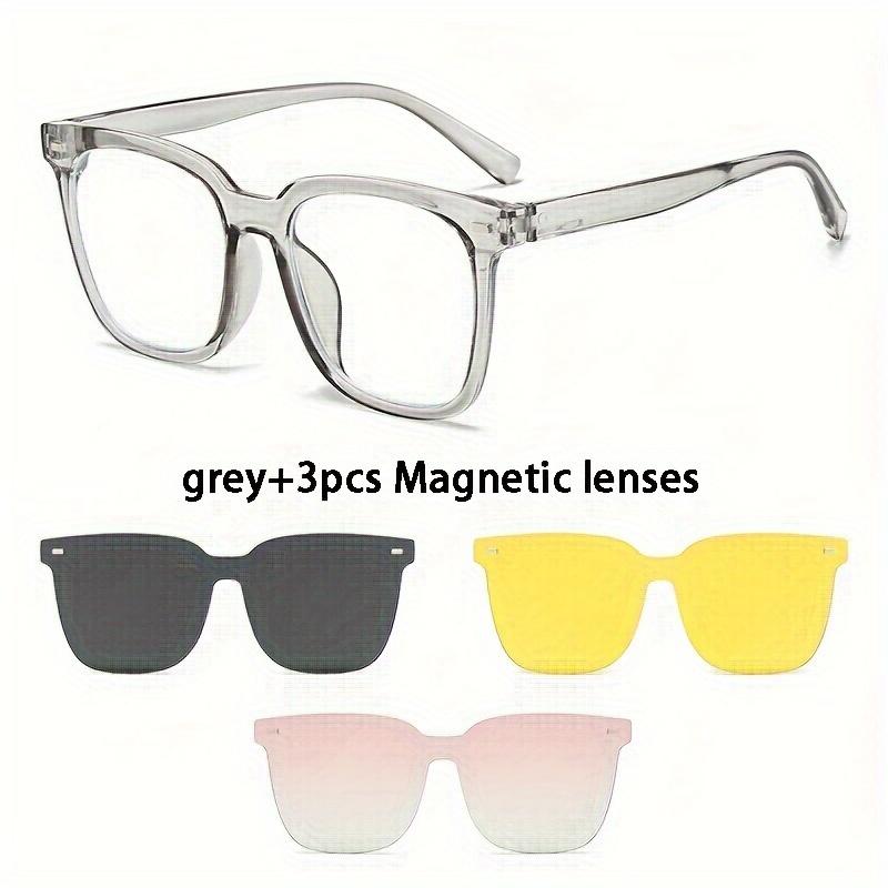 

1 комплект креативных магнитных клипс для модных солнцезащитных очков, портативные модные линзы для очков, трендовые мужские и женские очки с клипсой