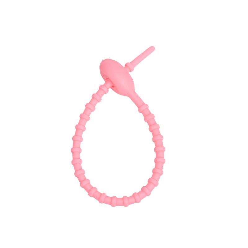 Colorful Silicone Tadpole Cable Tie: DIY Keychain, Trendy Toy, Bag Strap & Lanyard Winder