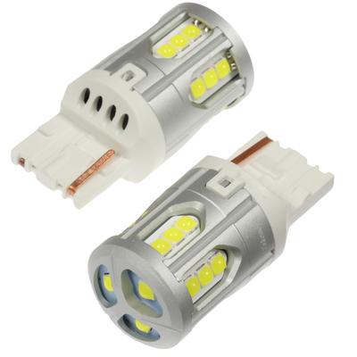 Takenous_Plus T20 LED Doppelte Bremsleuchte Rückleuchte Fahrzeuginspektion Set von 2 (Weiß, T20 Doppelfaden)