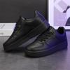 Black shoes board shoes men's and women's spring and autumn 2025 new thick-soled heightening white shoes sports and leisure single shoes trendy men's