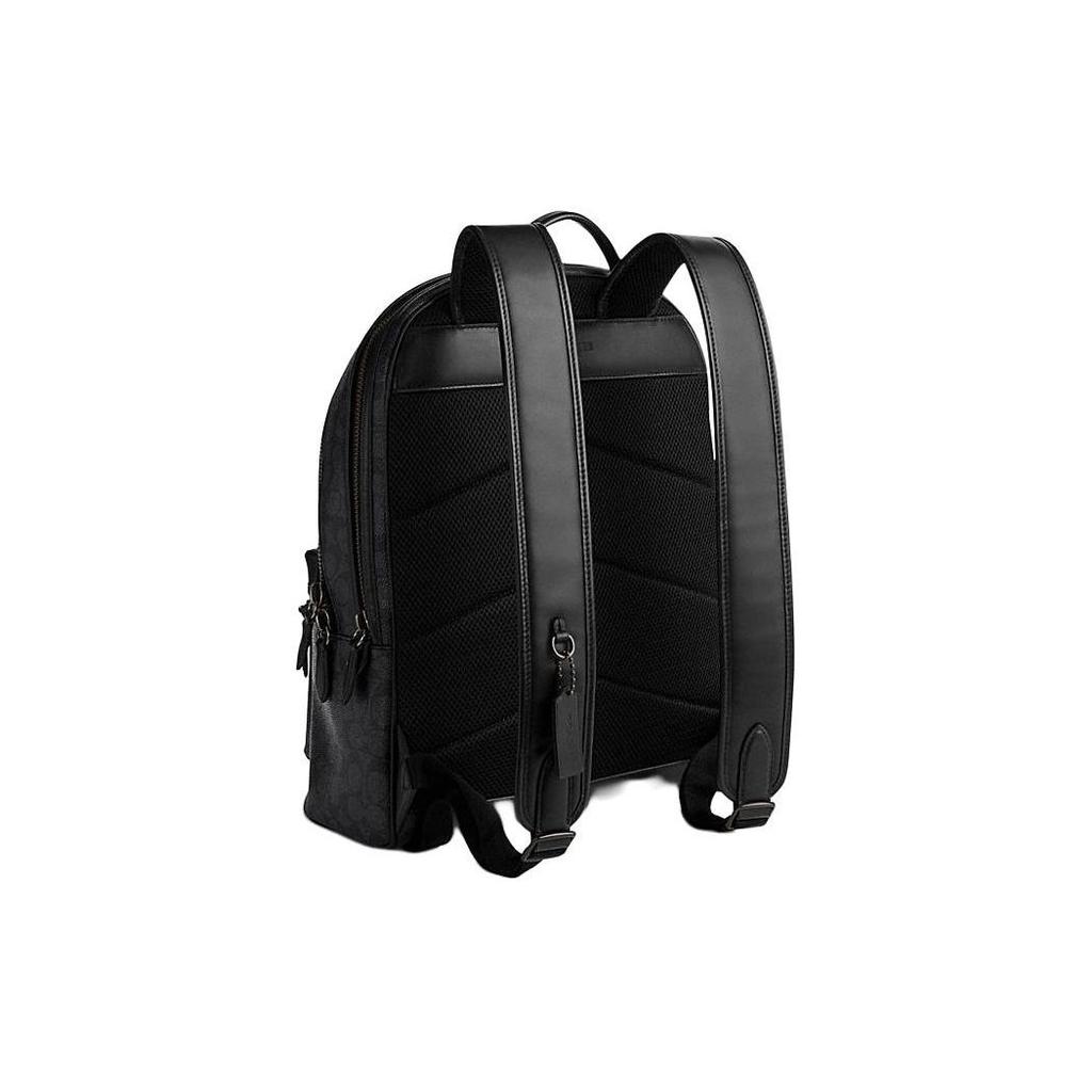 COACH Charter Artificial Leather Coated Canvas Backpack Large Men's Charcoal Gray CP159-CHR