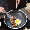Durable Stainless Steel Frying Pan Non-coated Surface Steak Cookware Non Stick Wok  Gas Cooker