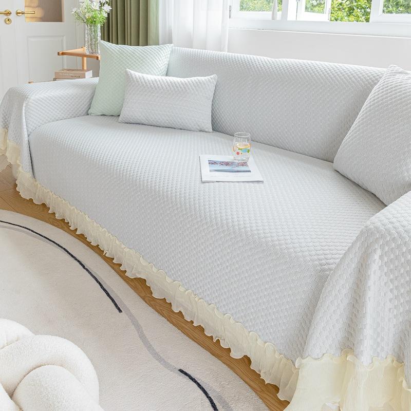 Cool Feeling Ice Silk Sofa Cover Cloth Towel Full Cover Summer Sofa Cover Summer Sofa Cushion Sand Release Cover Towel