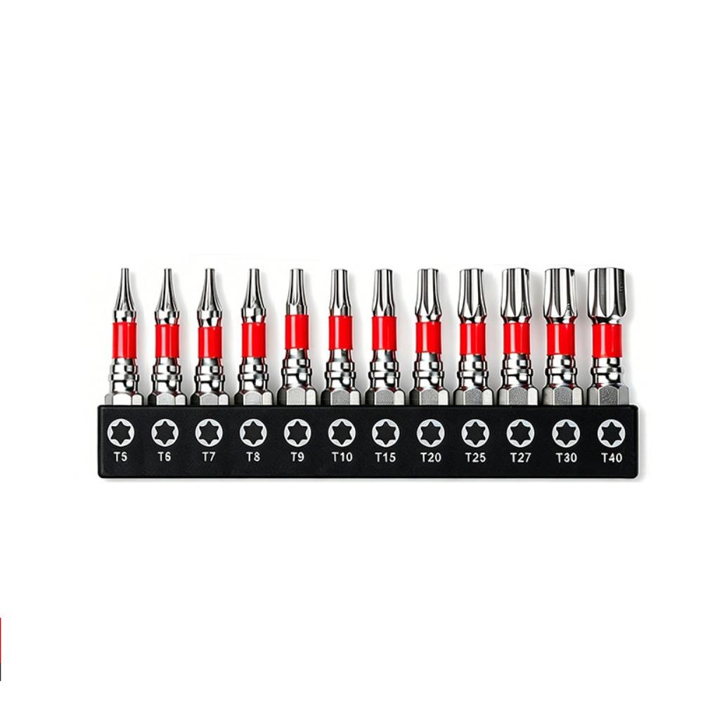 10/12/34 pcs Non-Slip Magnetic Hex Screwdriver Bits S2 Steel Slotted Torx Hex Bit Kit  Woodworking