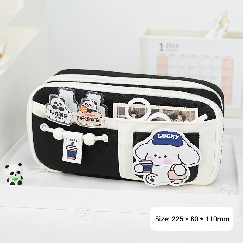 

Простота Дизайн на шнурку Пенал Студент Милий Креативний Органайзер для канцелярського приладдя Велика місткість Сумка для ручок Подарунки