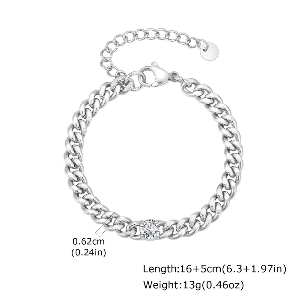 Wind Exquisite Women'S Stainless Steel Multi-Style Double-Layer Chain Bracelet Stackable Jewelry Br-2522