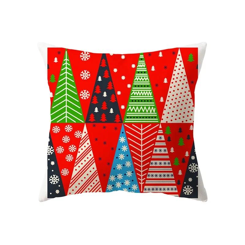 Christmas Decoration  Theme Printing Pattern Cushion Cover Home Living Room Sofa  Pillow