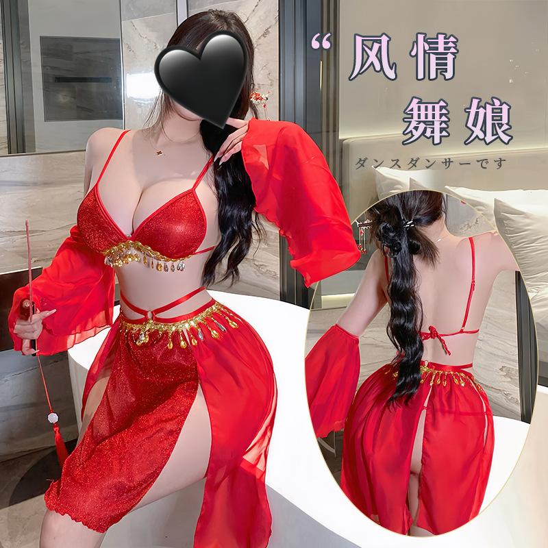 Wind Guochao Ancient Wind Exotic Wind Dunhuang Flying Dance Uniform Sex Underwear Sexy Hanfu Pajamas