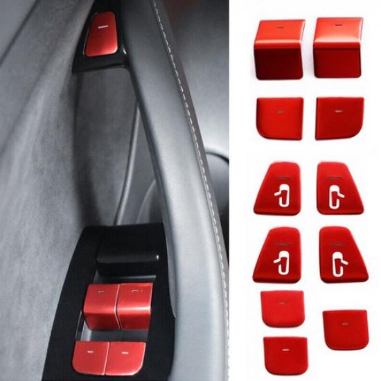 Interior Grade Enhancement Car Door Lift Button Switch Sticker Trim Decals