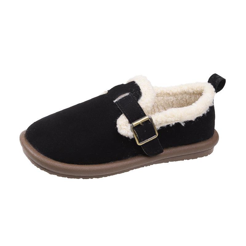 2024 Autumn and Winter Fashionable and Comfortable Women's Retro Casual Loafers Soft and Warm Furry