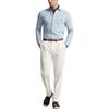 Polo Ralph Lauren Jacquard-Textured Mesh Shirt With Buttoned Collar And Logo Print Men Shirts Light-Blue 710899073-002