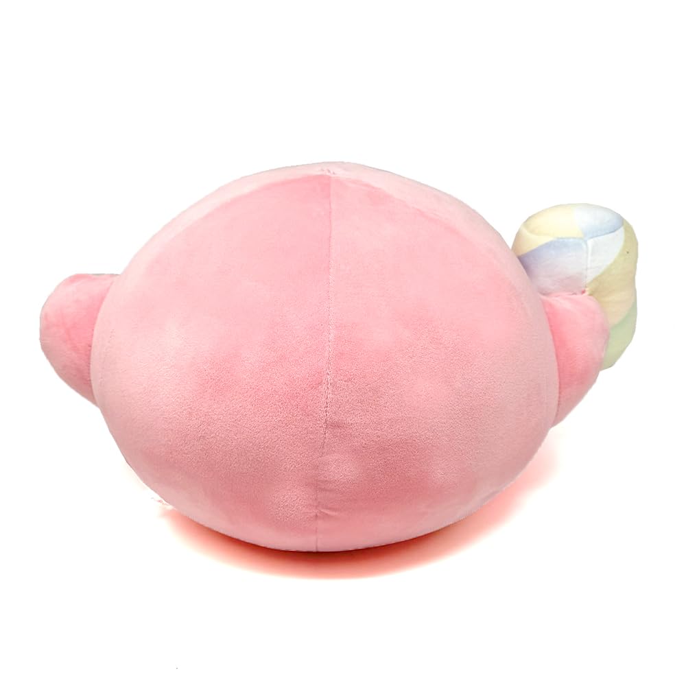 Kirby Marshmallow Twisted Marshmallow Big Plush Toy, Official, Approx. 24cm, Includes Toy Diamond