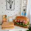 Kawaii Hamburge Doll Plush Toy Stuffed Pillow Room Decoration Blanket Cushion Birthday Gifts