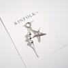 Creative Starfish Heart Keychain Pendant - Unique Couple Bag Charm