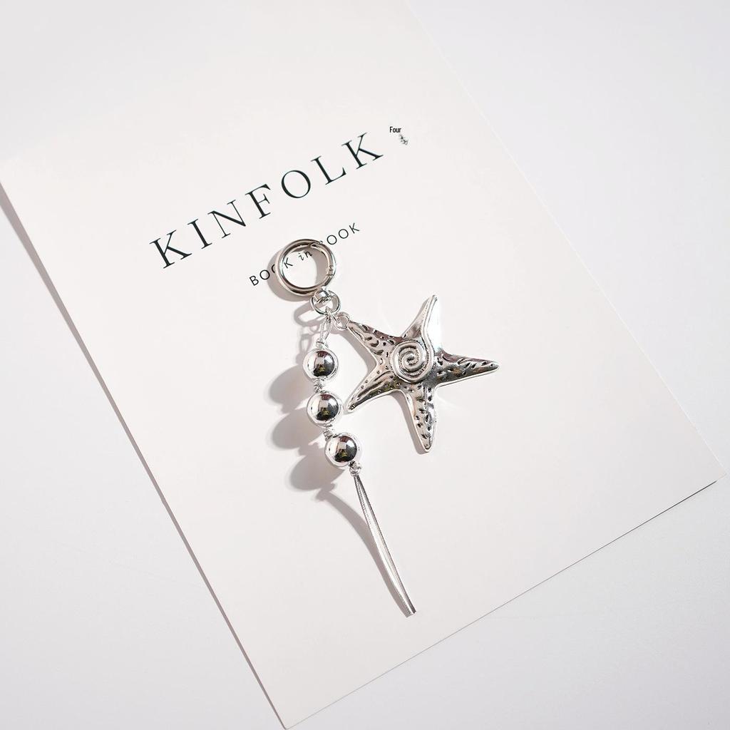 Creative Starfish Heart Keychain Pendant - Unique Couple Bag Charm