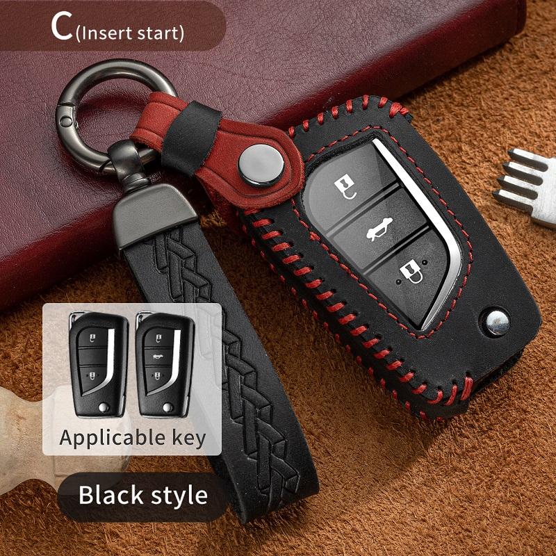 

Fashion Leather Car Key Protective Cover Case For Toyota Yaris Rav4 Highlander Auris Avensis Aygo Scion Tc Im