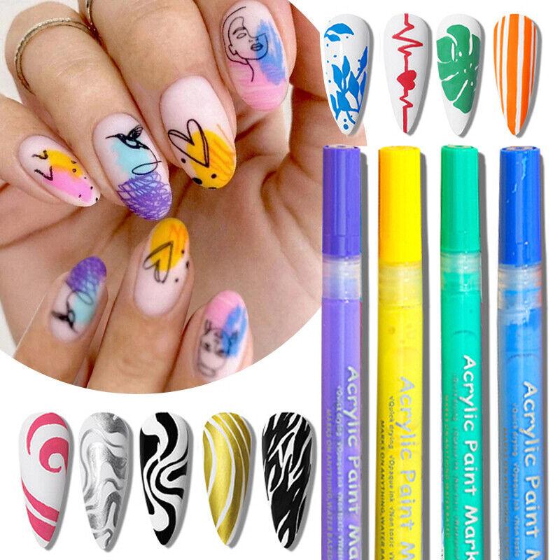 Nail Art Graffiti Pen UV Gel Polish Wodoodporny Rysunek Malowanie Liner Bru ~ *