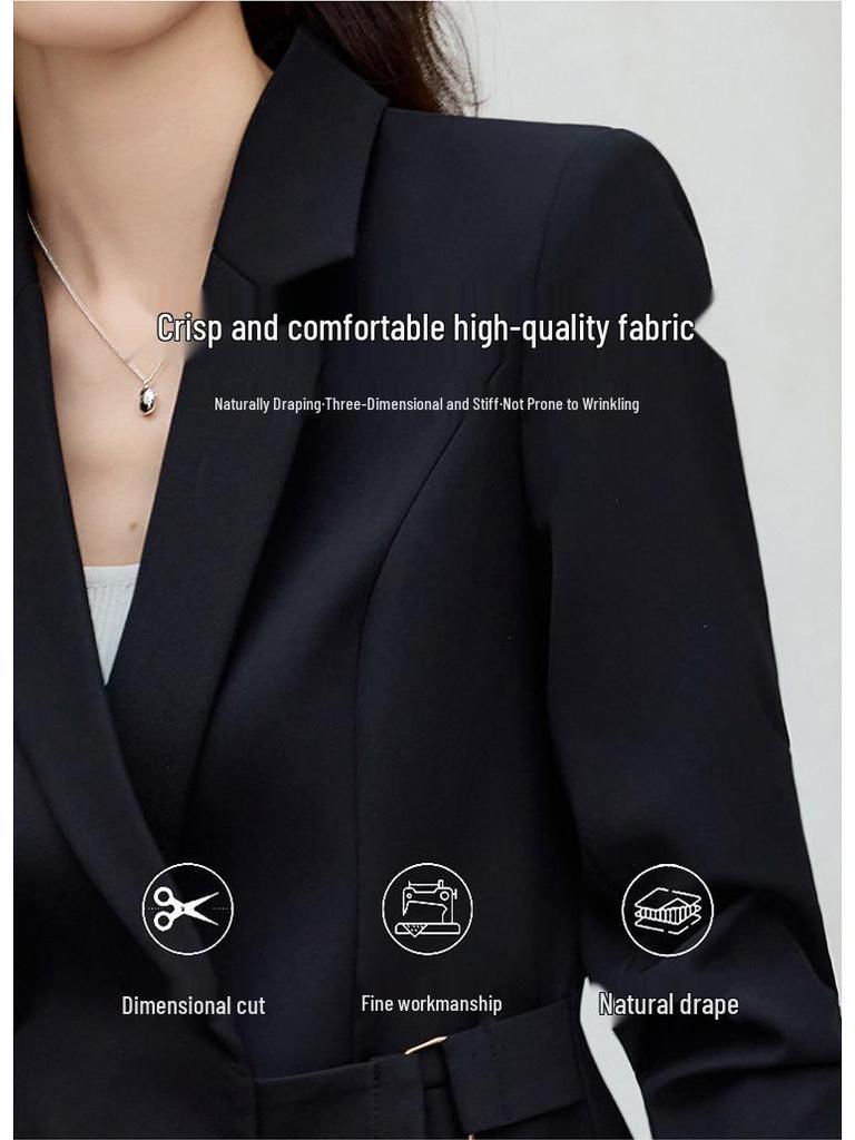 2025 Autumn Apricot Women's Suit Set: Professional Attire for Hotel and Jewelry Store Managers
