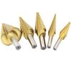Popular 5-Piece British Steel Step Drill Set: Triangle Tower, 1/4-1-3/8 Inch, Specialty Hole Opener.