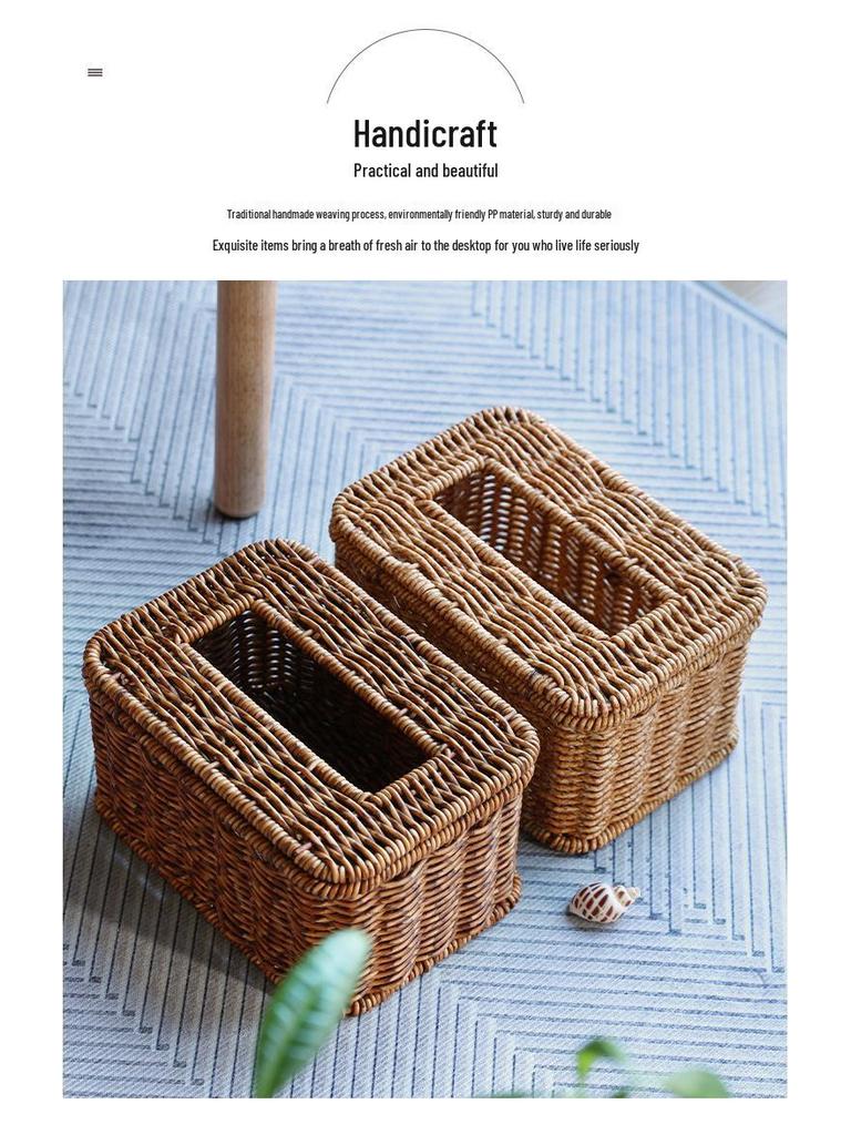 Nordic Style Multifunctional Tissue Box & Remote Control Organizer