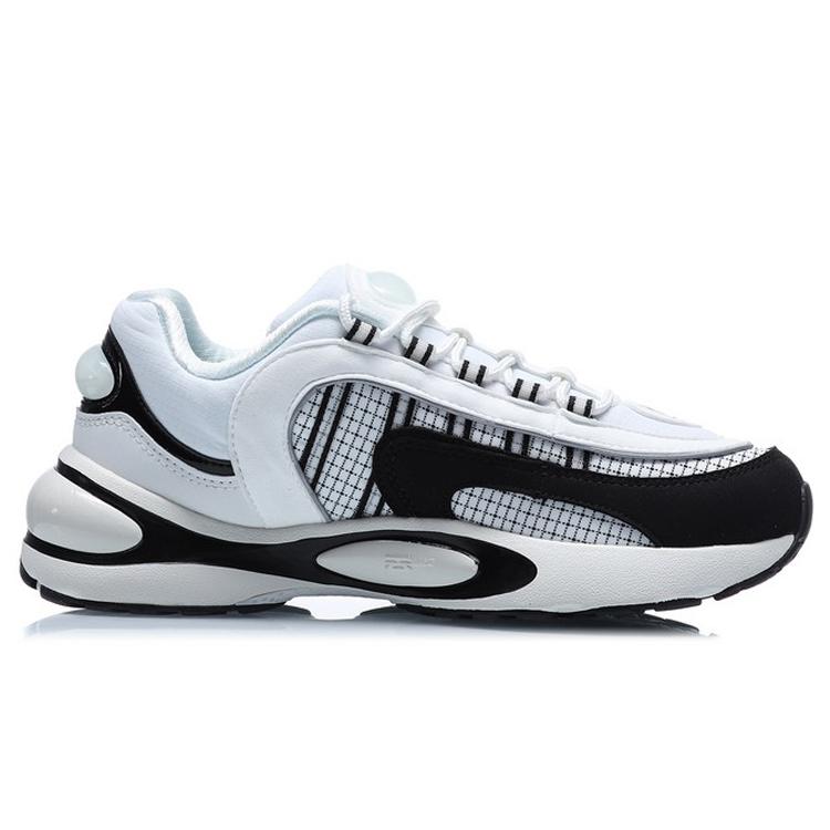 Li Ning V8 Slip Resistant Abrasion Resistant Low Top Running Shoes Women's White Black ARHQ172-4