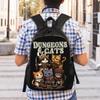 Dungeon Dragon Cats  Backpack for Men Women Cool High School Business Daypack Laptop Computer Canvas Bags Gift