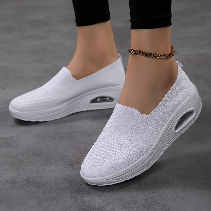 Summer Shoes Children's Thick Soled Oversized Fly Woven Casual Shoes Lazy Women's Shoes