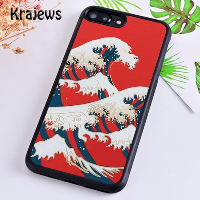 Krajews Cartoon Cute Stylish Waves Phone Case For iPhone 17 Air 16 15 14 plus 11 12 13 pro max Plus coque Shell Fundas