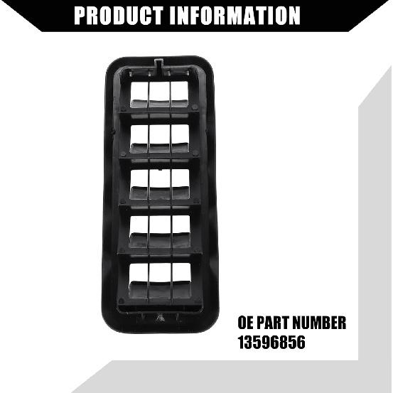 No.13596856 / Back Panel Air Vent Grille for Chevrolet Colorado 2015-2022 for GMC Canyon 2015-2022 / Cabin Pressure Panel Air Vent Grille/Plastic /