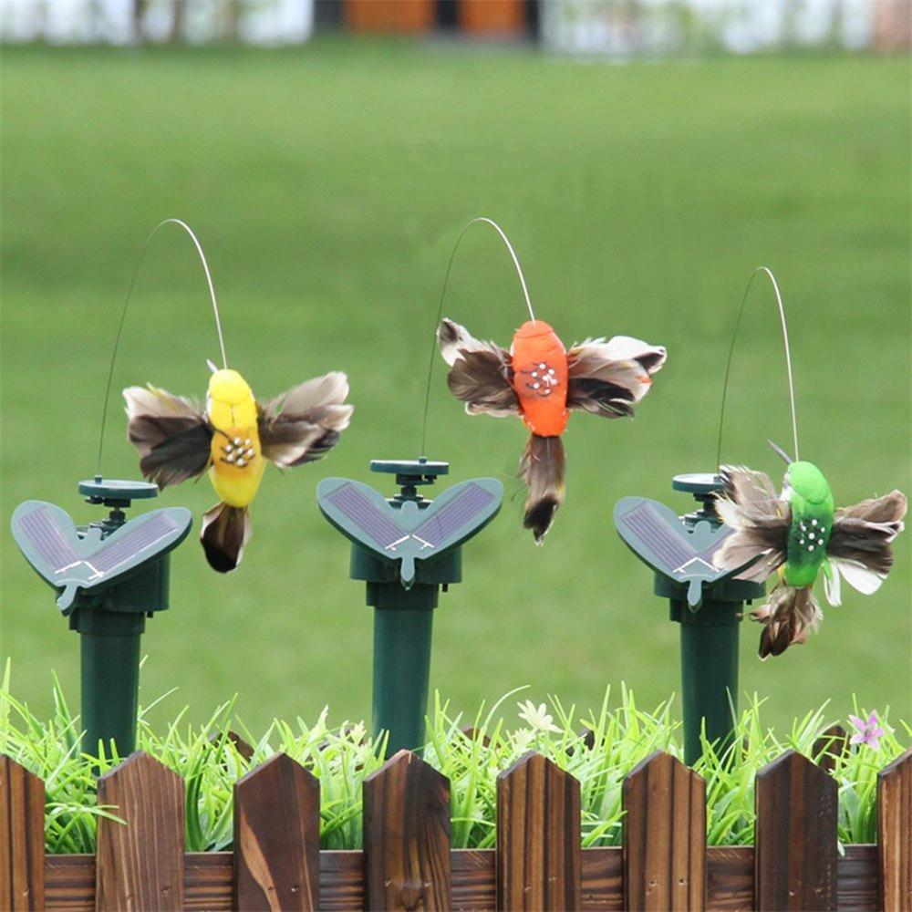 Funny Solar Flying Fluttering Hummingbirds Flying Powered Birds Fluttering Bird Butterfly Ornaments For Garden Decoration