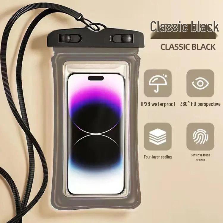 Universal Waterproof Phone Bag for Rafting and Diving with Touch Screen Access - Ideal for Takeaway Riders