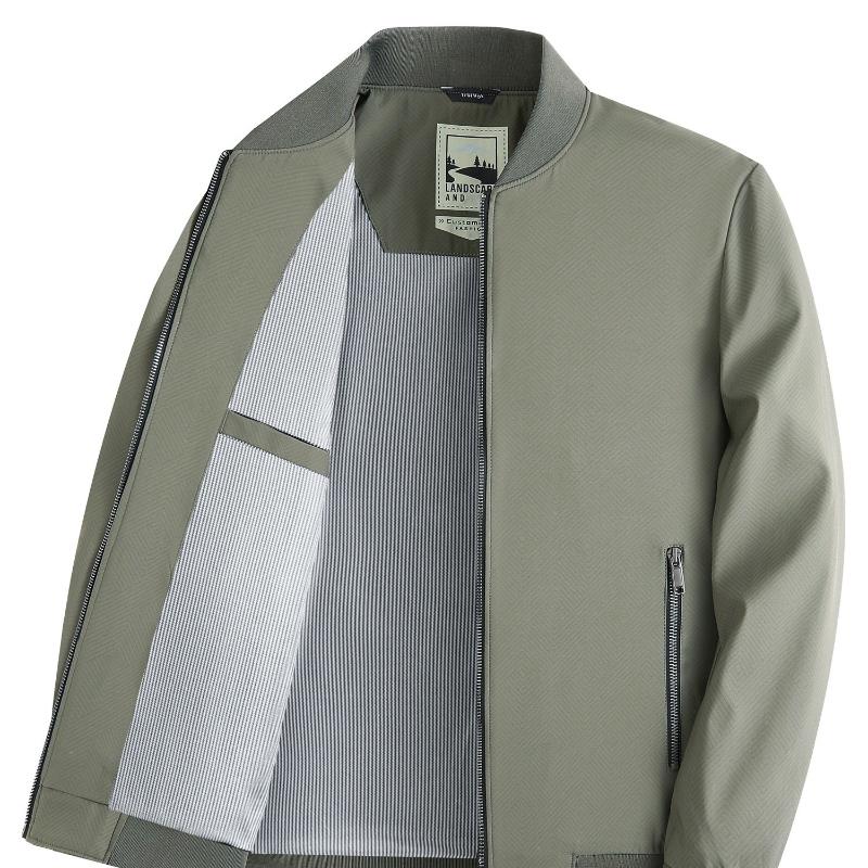 Cozy Up Mens Casual Jacquard Bomber Jackets Block Lightweight Varsity Jacket Fashion Zipper Coat with Pockets