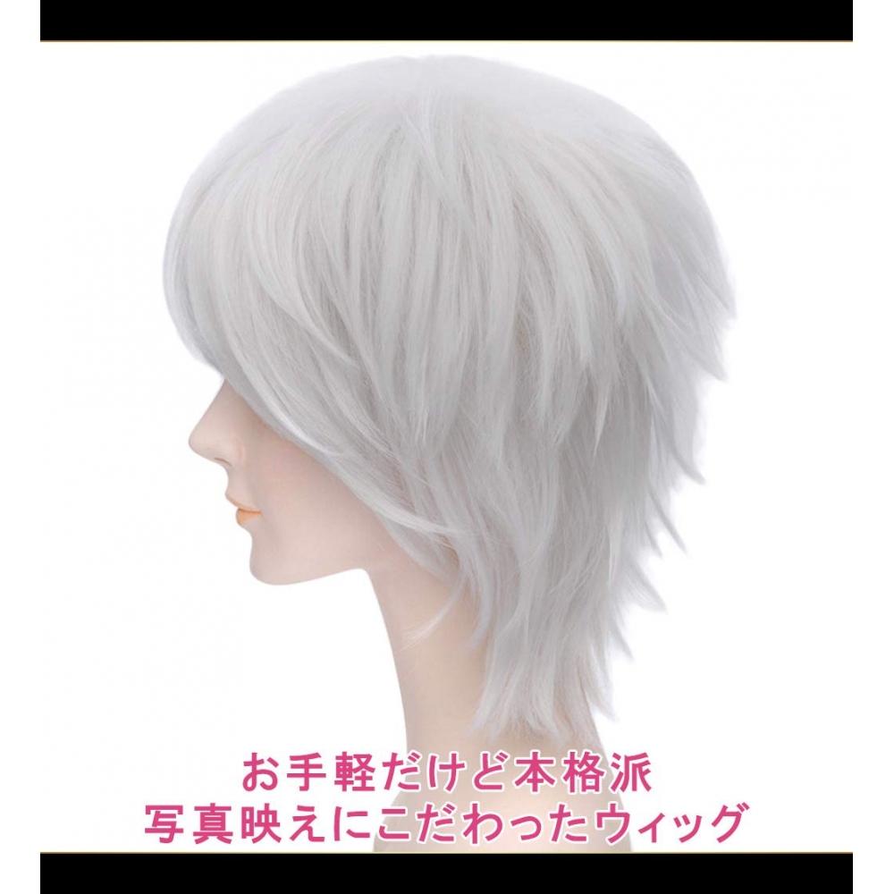 CaseEden Cosplay Perücke IDOLiSH7 Sougo Osaka Tokyo Ghoul Ken Kaneki Shiro Kaneki A Certain Magical Index One Way Kurz Silber Weiß Silber Weiß Weiß Me