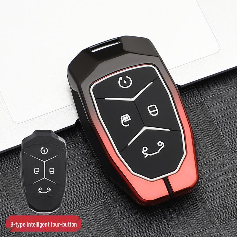 Fits 2018-2022 Lynk & Co Cars: Key Cover for 03, 02 Old Model, and 01 - Men's Metal Protective Shell with Buckle.