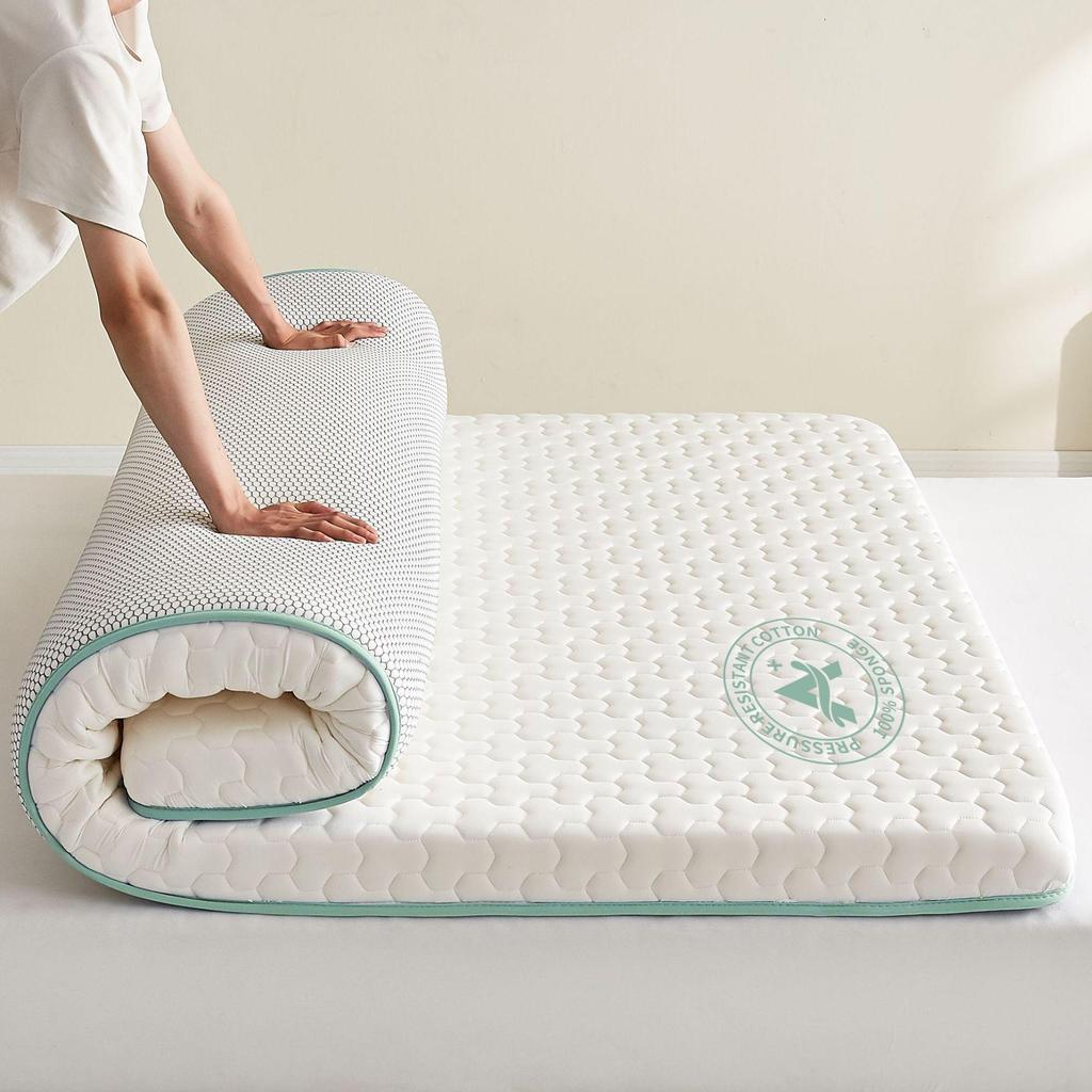 Latex Sponge Mattress for Home, Dorm, or Rental – Single or Double, Thick and Soft Tatami Style