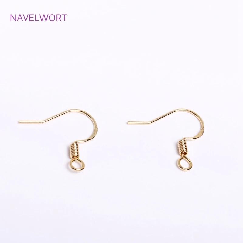 Earrings Accessories,18K Gold Plated Earrings Hook Components Ear Wire,DIY Jewelry Making Earring Findings Accessories