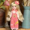 30cm BJD Toddler Princess Doll with Long Hair and Flower Accessory